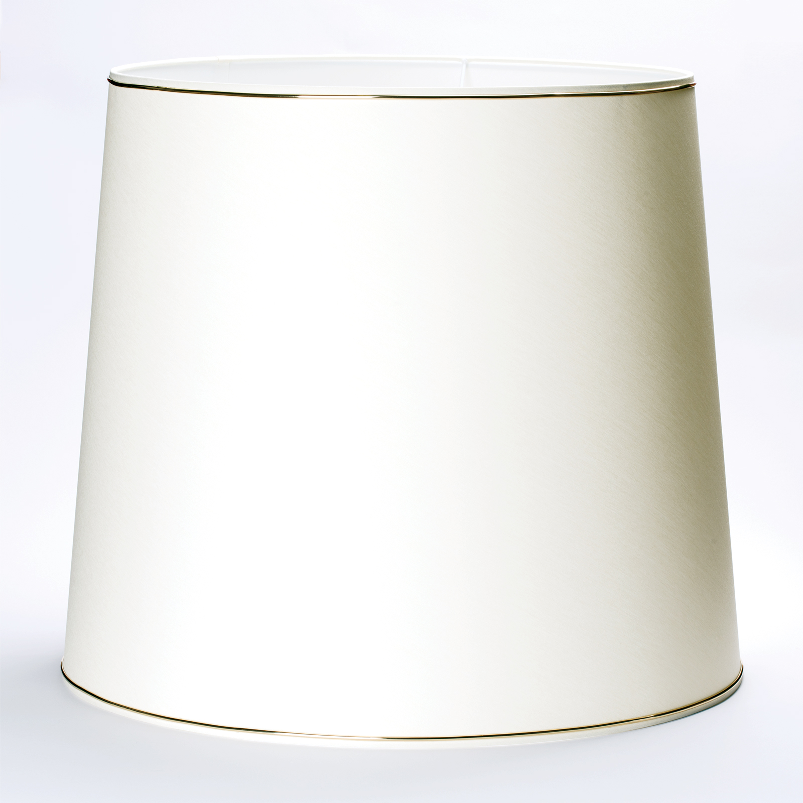 Großer Ersatz Lampenschirm 50cm Stoffschirm mit Aufnahme oben 12mm Goldkante