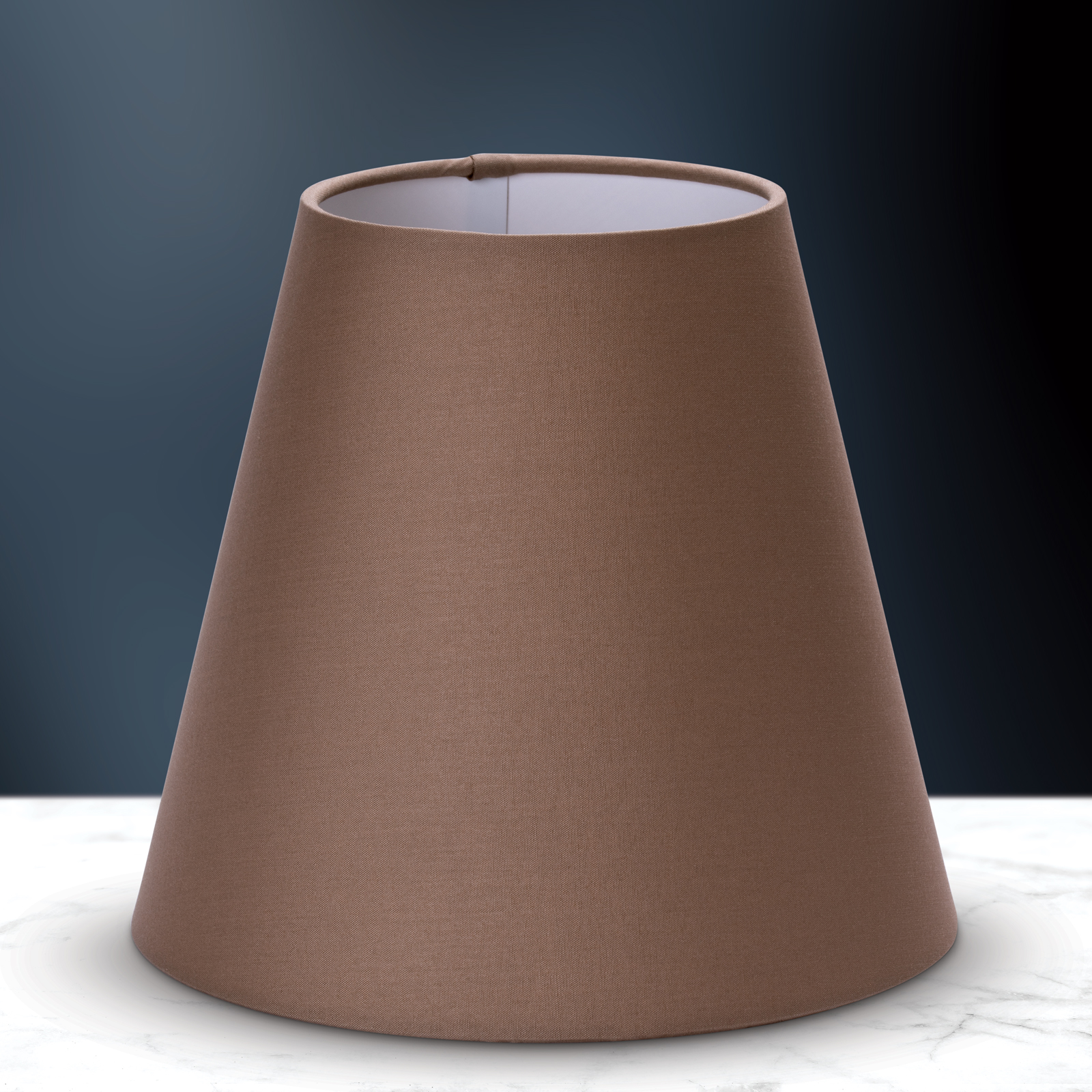 Stoff Lampenschirm E27 20cm 25cm 30cm Textilschirm Tischlampe konisch weiß brau - Imagen 9 de 10