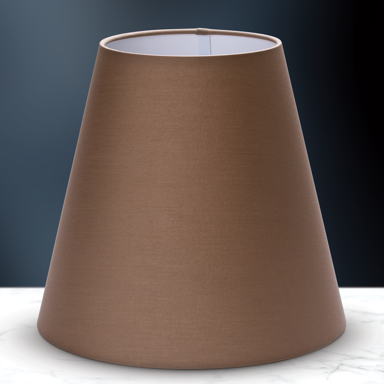 Stoff Lampenschirm E27 20cm 25cm 30cm Textilschirm Tischlampe konisch weiß brau - Imagen 8 de 10