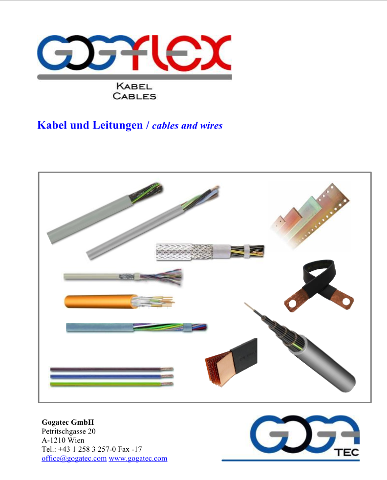 Kabel+Schienen Cables+Bars