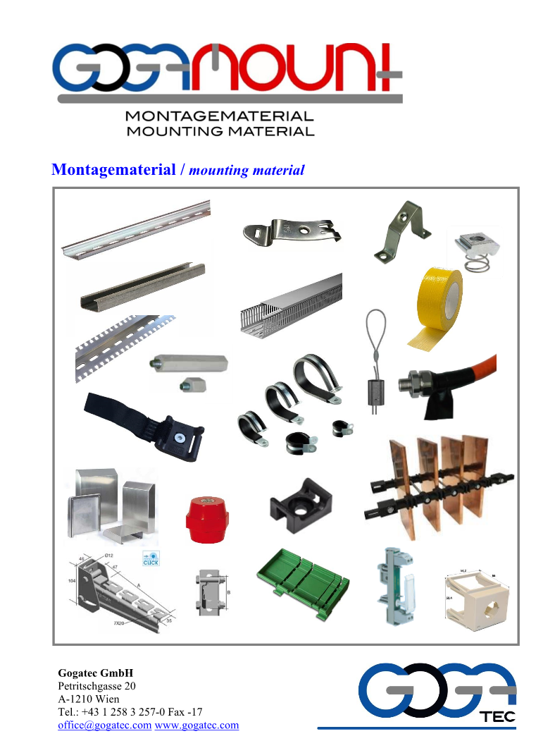 Montagematerial Mounting-Material