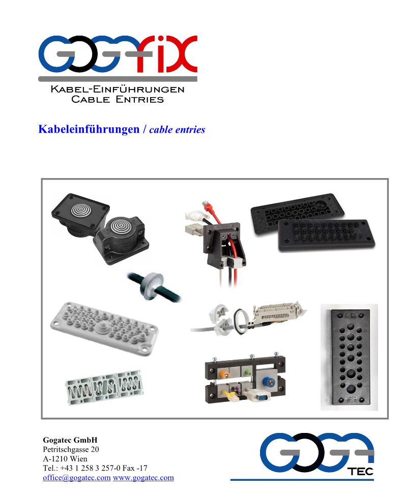 Kabeleinführungen Cable-Entries