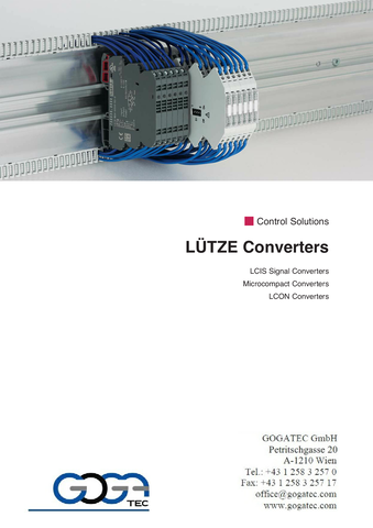 LÜTZE converters part catalogue