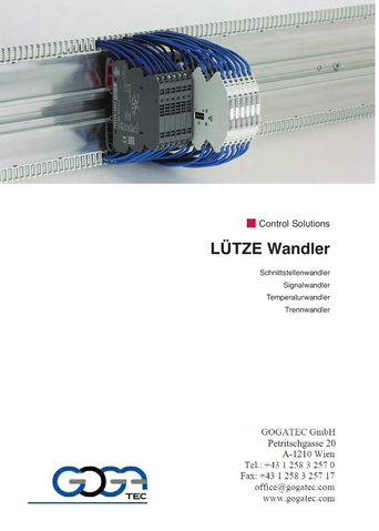 Lütze Wandler Teilkatalog